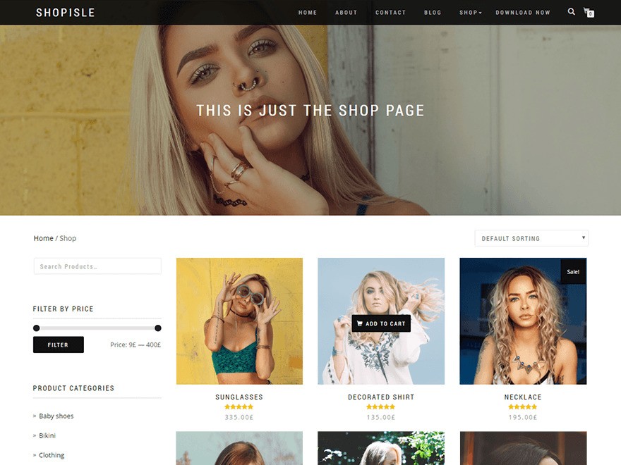 Sito web per negozio di abbigliamento