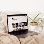 Laptop con grafici di rendita passiva WordPress